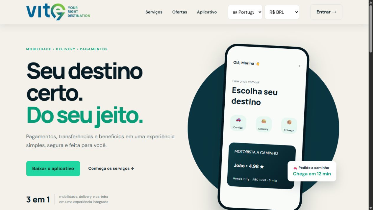Página inicial do projeto Vite7